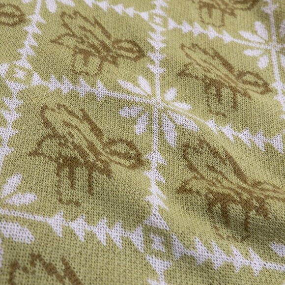 Simple Retro Green Collared Sweater Wool Blend Floral ASO The Recruit Hannah - Picture 11 of 14